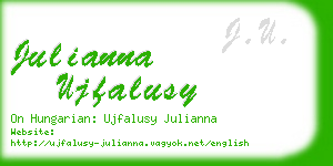 julianna ujfalusy business card